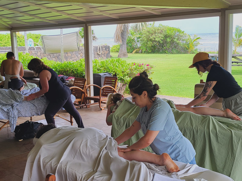 Mana Lomi Level 1 massage workshop Kekaha, Kauai